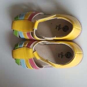 LIVIE & LUCA Chase Rainbows Paz Leather Sandals Size 1Y Matilda Jane  Shoes